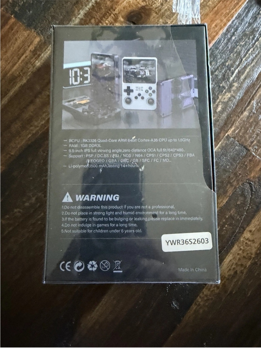 Handheld Game Console R36S — Translucent Purple - Picture 2 of 3